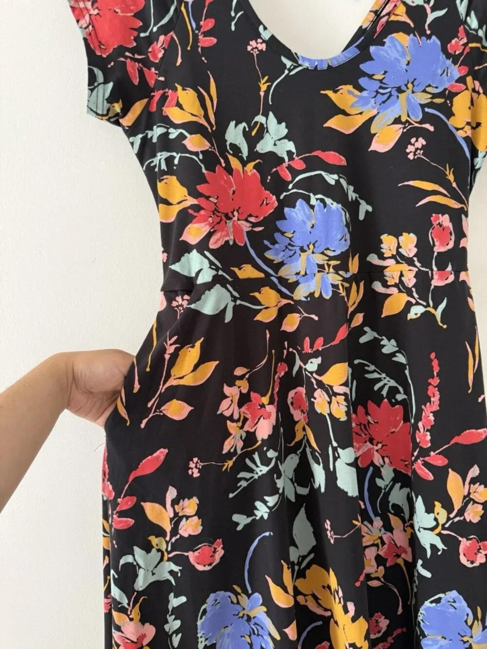 Pact Organic Cotton Floral Crossback Fit&flare Midi Shirt Dress Feminine XL - Picture 4 of 9
